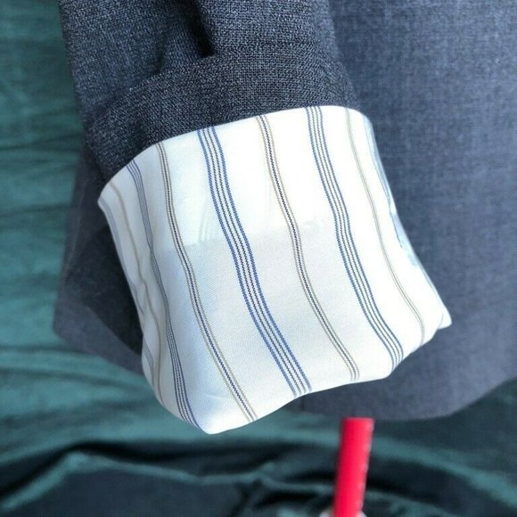 Talula Dark Grey Blazer Pinstripe Lining Sz 2 - Picture 5 of 7